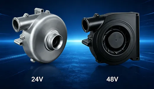 Comparison of Performance, Power, and Design: 24V vs. 48V Blowers Comparison of Performance, Power, and Design: 24V vs. 48V Blowers